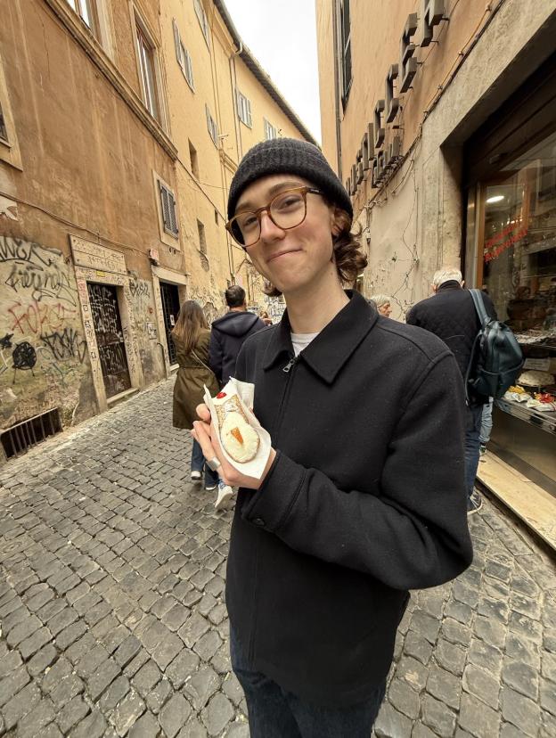 Paul Wallace on a street in Italy